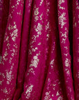 Hot Pink Recycled Polyester Foil Printed Lehenga Set