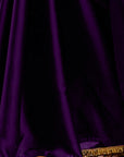 Purple Satin Georgette Gota Fringe Border Saree