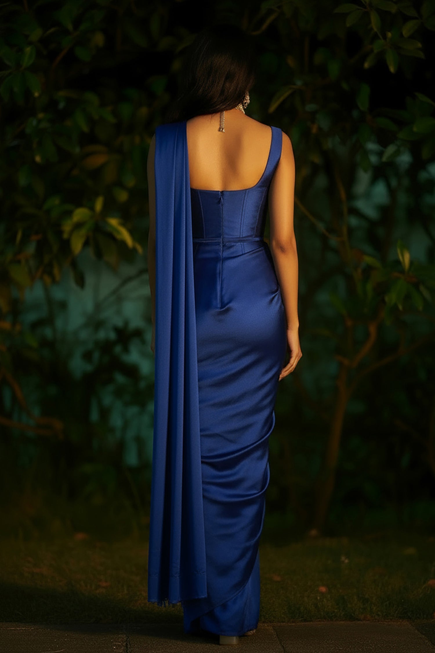 Sapphire corset saree Set