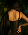 Noir corset saree Set
