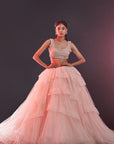 Blush Pink Tulle Lehenga