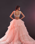 Blush Pink Tulle Lehenga