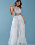 Crystal Tulle Embroidered Top