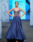 Naiva Blue Corset Gown