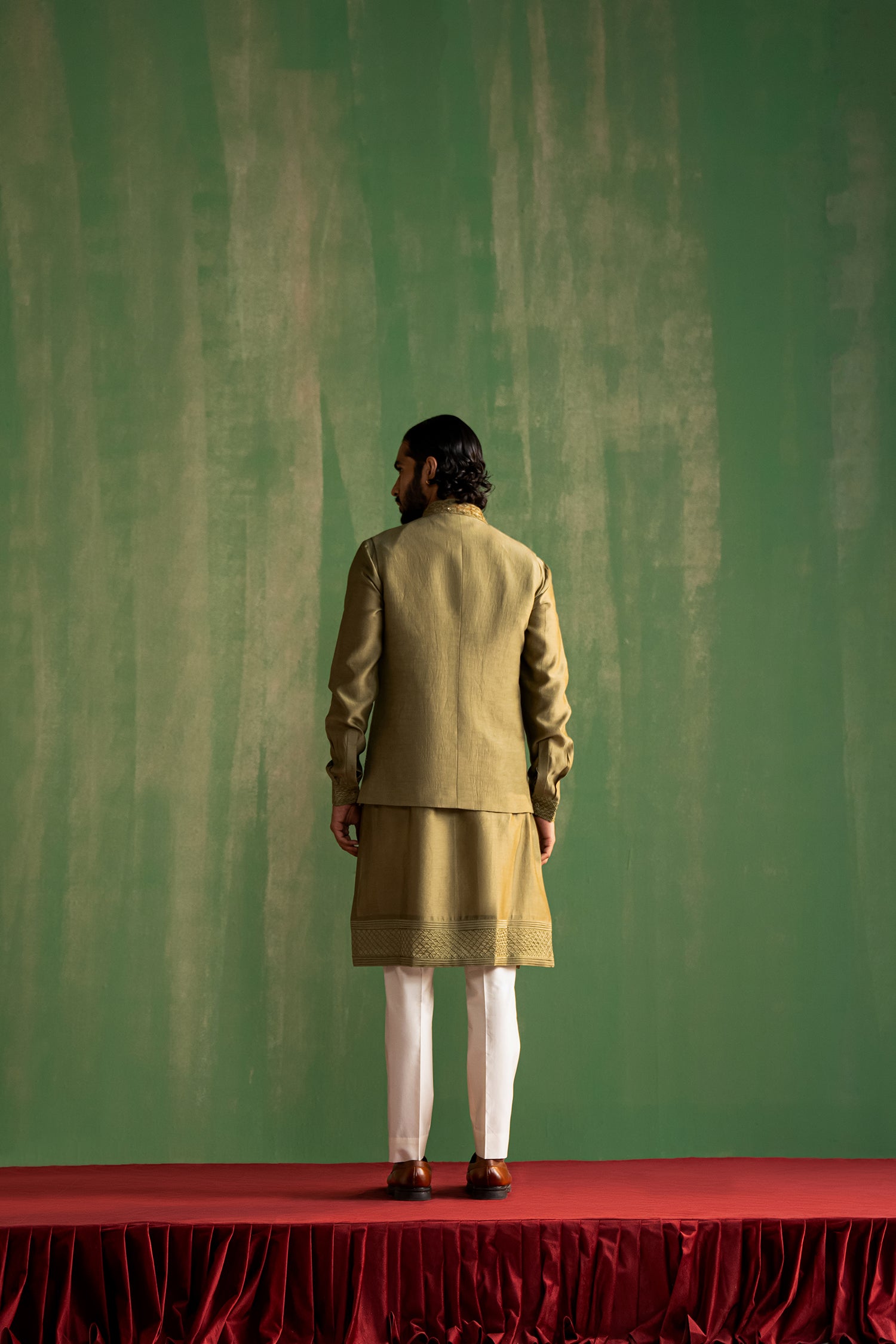 Aarush Sage Green Bandi Set