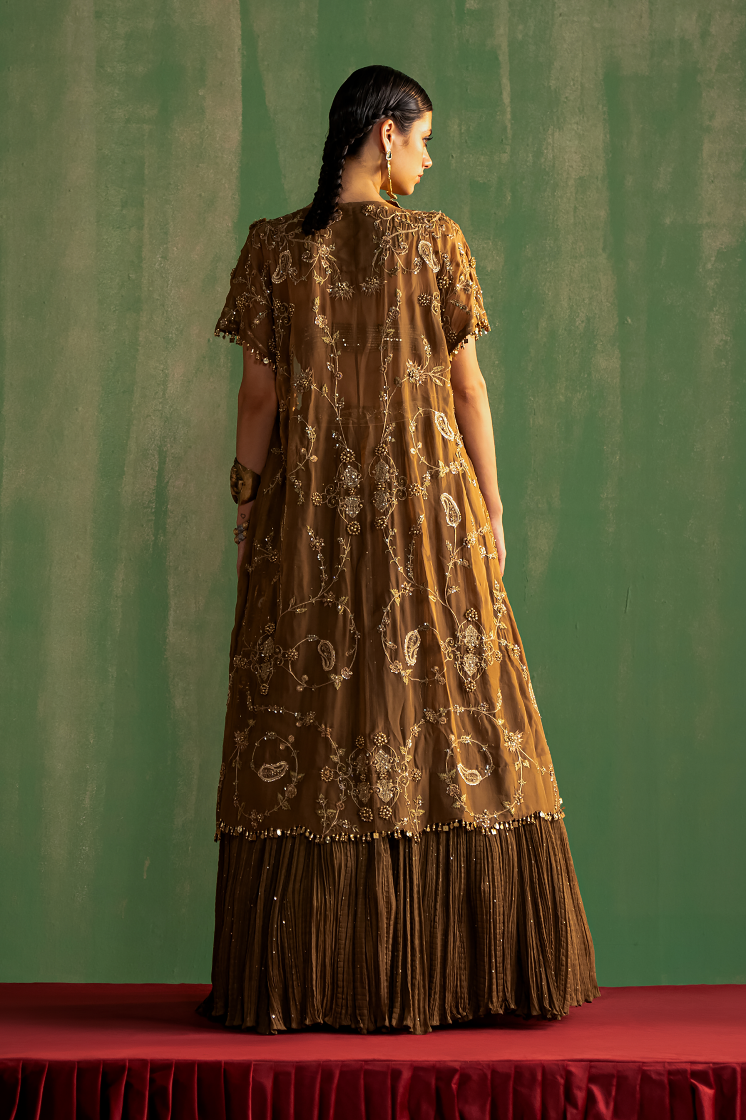 Devika Brown Lehenga Set