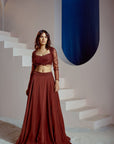 Brown Lehenga set