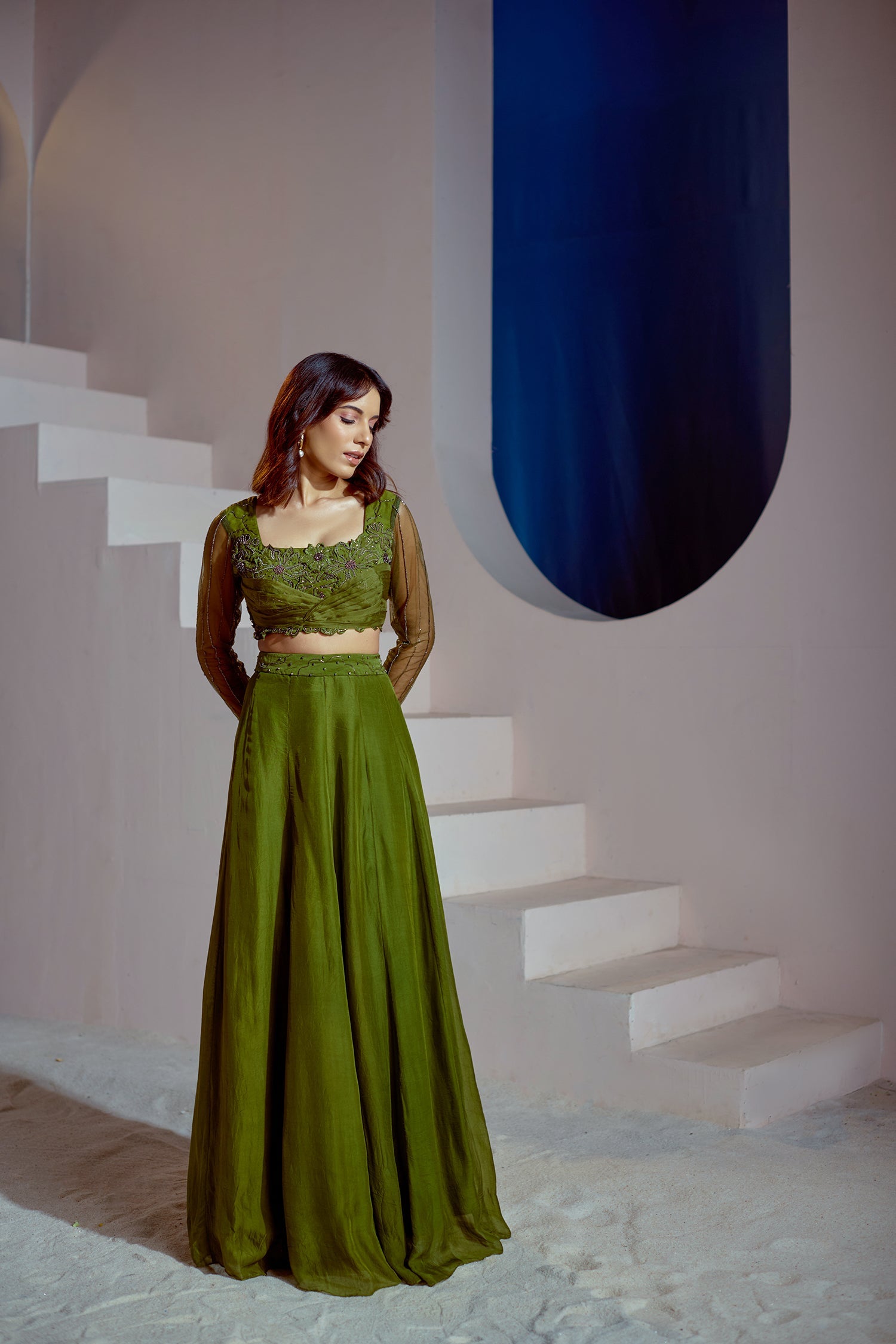 Green Lehenga Set