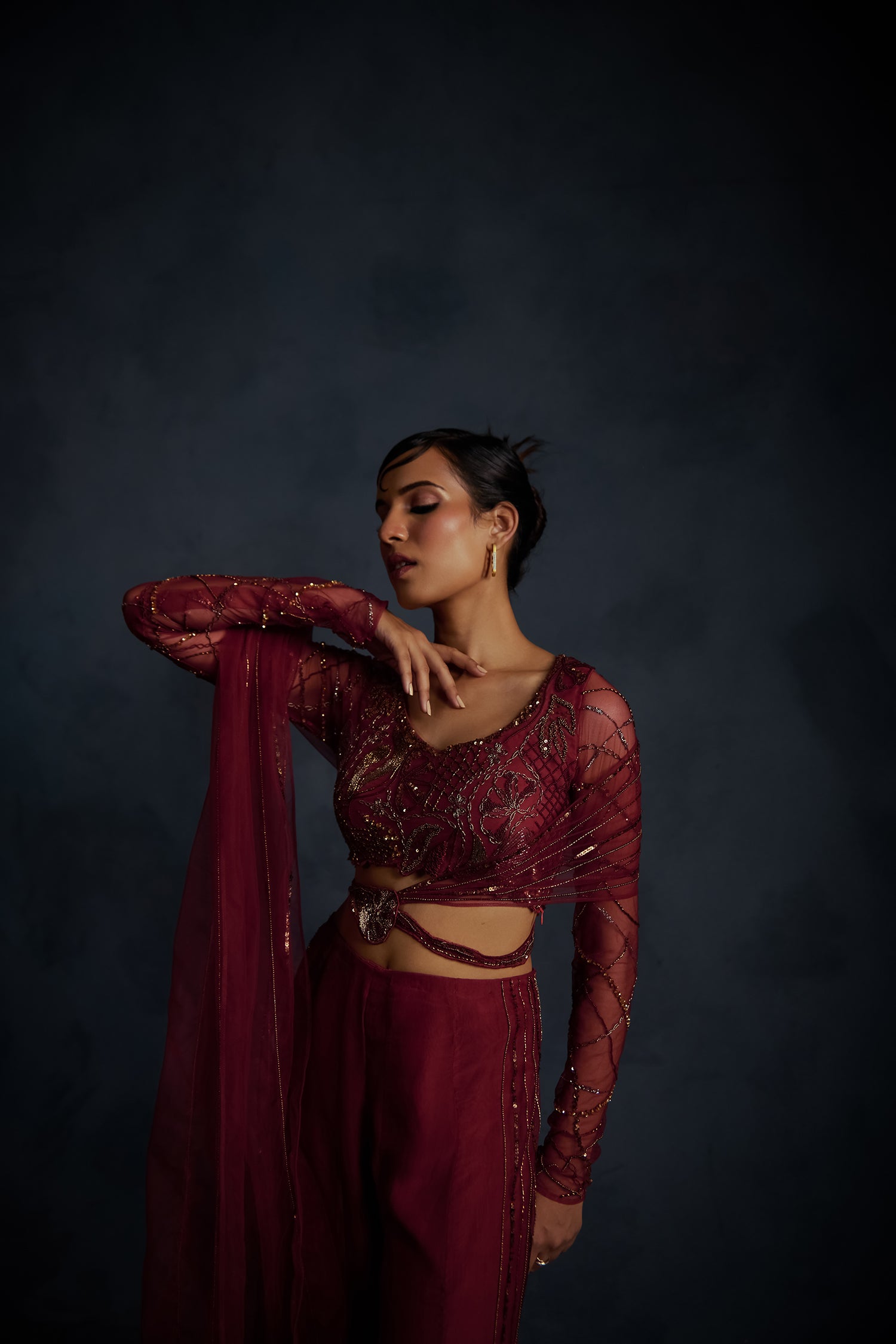 Red Drape Co-ord set