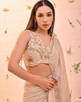 Ivory Drape Saree