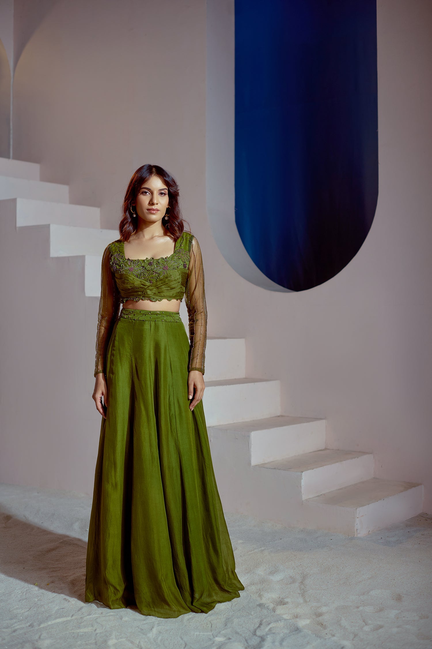 Green Lehenga Set