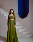 Green Lehenga Set