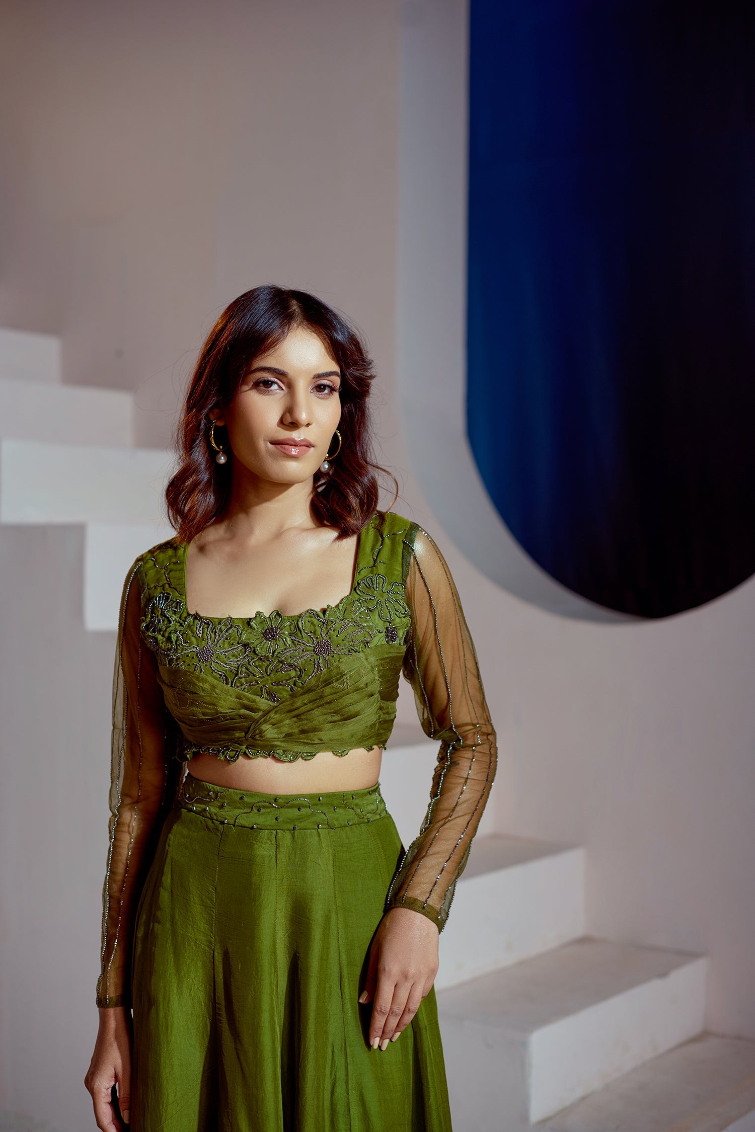 Green Lehenga Set