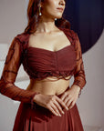 Brown Lehenga set