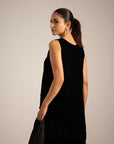 Noir Velvet Straight Suit with Dupatta