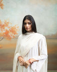 WHITE & PINK + EMBROIDERY + COTTON SILK & GEORGETTE + KURTA SET + 3 PCS
