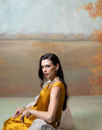 YELLOW & PINK + TEXTURED DETAILING + COTTON BLEND + ANARKALI SET + 3 PCS