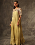 Cuey Gathered Maxi Dress
