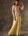 La Sabbia Off Shoulder Top With Pleated Skirt