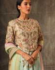 Allyott Top With Lehenga And Dupatta