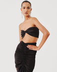 Mystery Bandeau Top in Black
