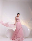 Blush Symphony Layered Lehenga