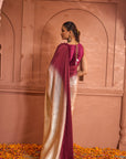 Idylic Adorned Gown Saree With Umbrous Palla - Wine
