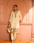 Inayat Tissue Kurta Set - Ivory