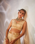 Ivory with gold work lehenga