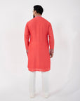 Coral Red Kurta Set