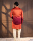 Sunset Bloom Embroidered Nehru