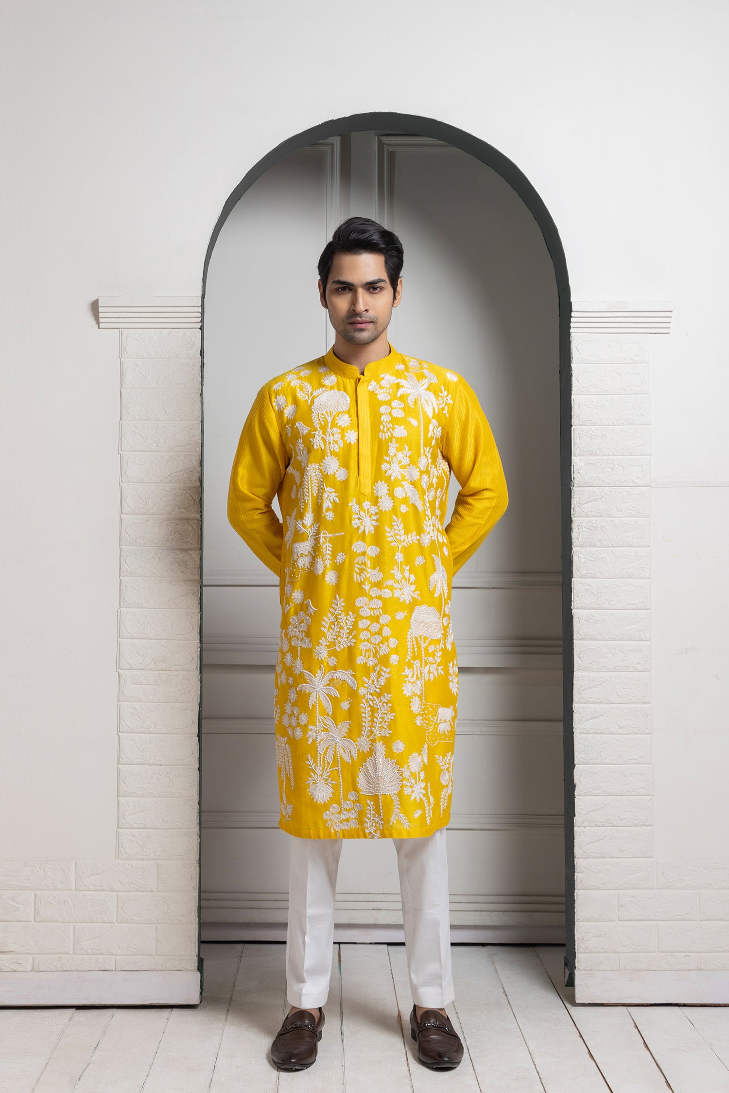 Sunshine Yellow Embroidered Kurta Set