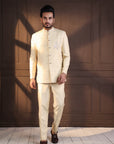 Ivory Embellished Bandhgala Suit