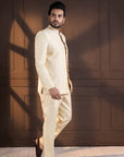 Ivory Embellished Bandhgala Suit