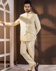 Ivory Embellished Bandhgala Suit