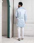 Regal Sky Blue Embroidered Men'S Kurta Set