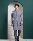 Silver Intricate Embroidered Kurta