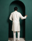 Ivory Floral Elegance Kurta
