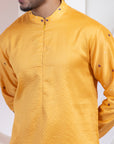 Etch Line Kurta With Blosson Nehru Jacket
