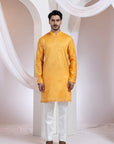 Etch Line Kurta With Blosson Nehru Jacket
