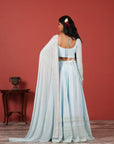 Powder Blue Royal Lehenga Set