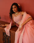 Hand-Embroidered Bustier Lehenga Set