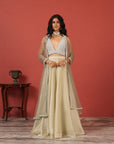 Full-Flared Skirt Set with flawless blouse