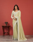 Hand-Embroidered Saree Set with Luxe Detailing