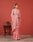 Flawless Embroidered Saree Set with Statement Blouse
