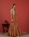 Handcrafted Lehenga Set with Tassel Sleeve Blouse & Fully Embroidered