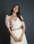 Royal White Lehenga Saree