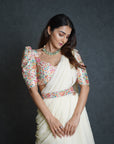 Royal White Lehenga Saree