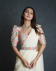 Royal White Lehenga Saree