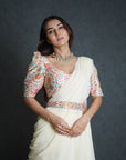 Royal White Lehenga Saree
